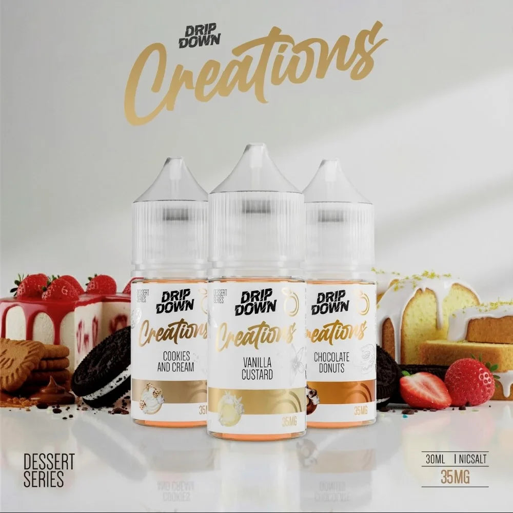 Drip Down Creations - 30ml Salt Nicotine Desert flavored e-liquids  Vape  And Beyond