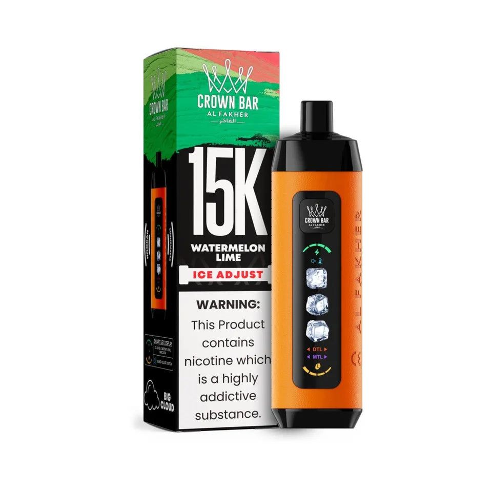 Buy Al Fakher Crown Bar 15K Ice Adjust Disposable Vape- 15K Puffs  Vape  And Beyond