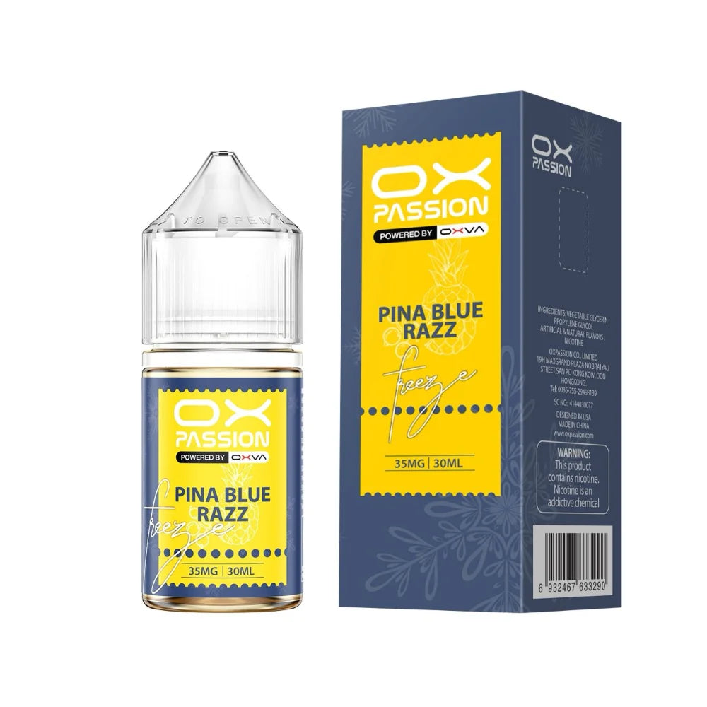 OX Passion Freeze Series Pina Blue Razz 30ml