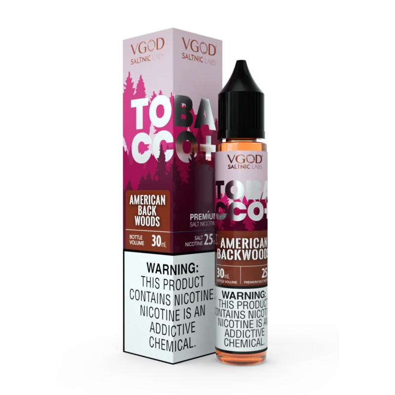 Buy VGOD Tobacco Plus American Backwoods 30ml – Vape And Beyond