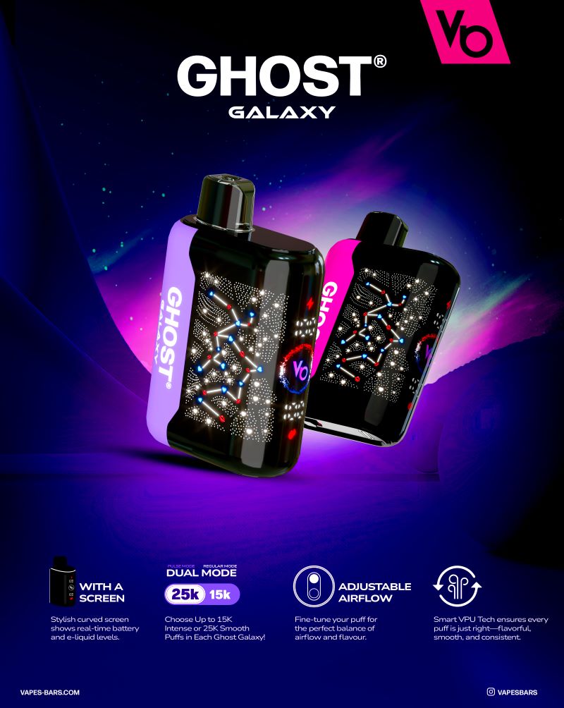 Vapes Bars Ghost Galaxy 25K Puffs - Rechargeable Disposable Vape Vape And Beyond Vapes Bars Ghost Galaxy 25K Puffs - Rechargeable Disposable Vape Vape And Beyond