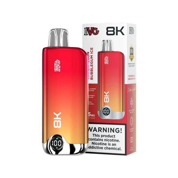 IVG 8000 Puffs Watermelon Bubblegum Ice