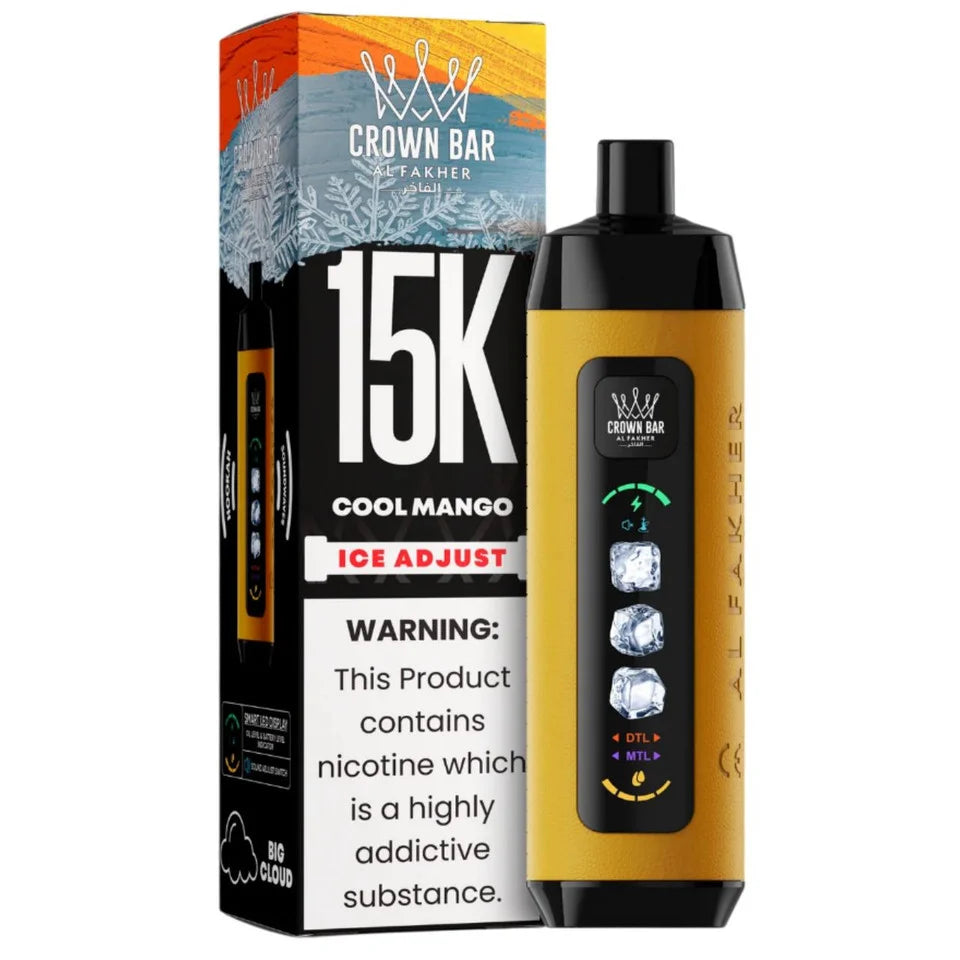 Al Fakher Crown Bar 15K Ice Adjust Cool Mango