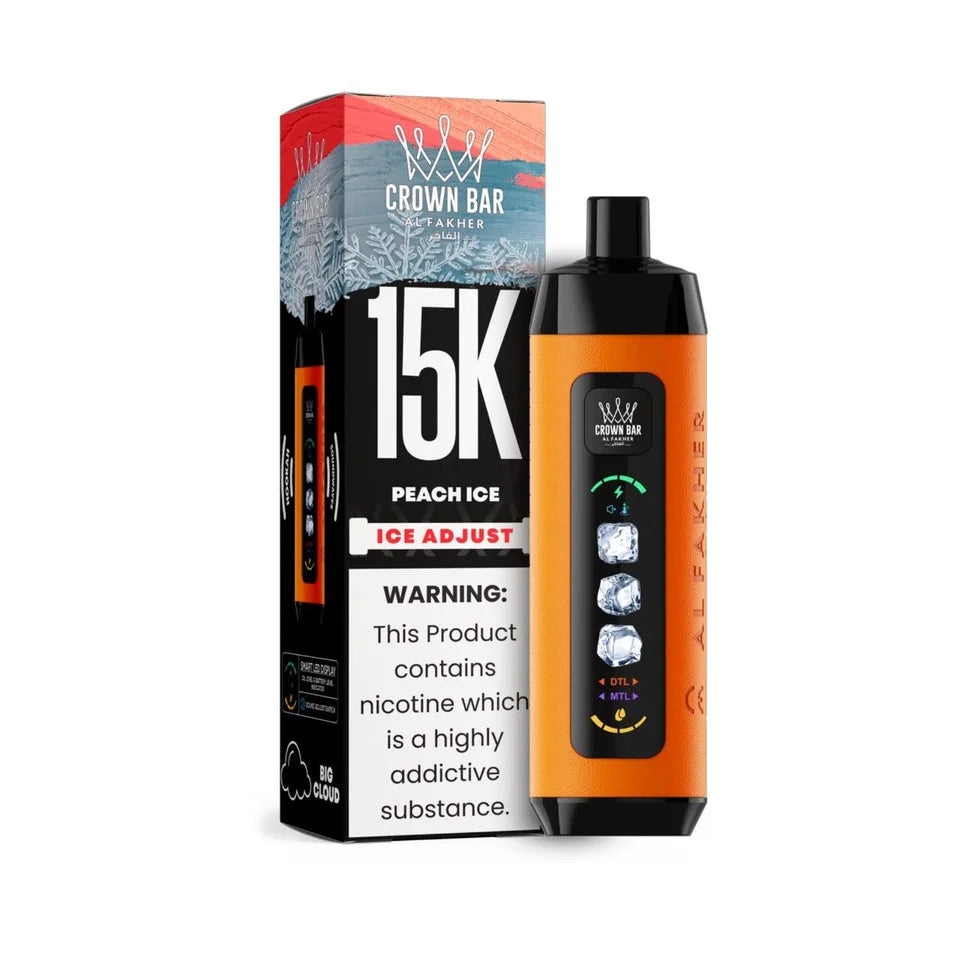 Al Fakher Crown Bar 15K Ice Adjust Peach Ice