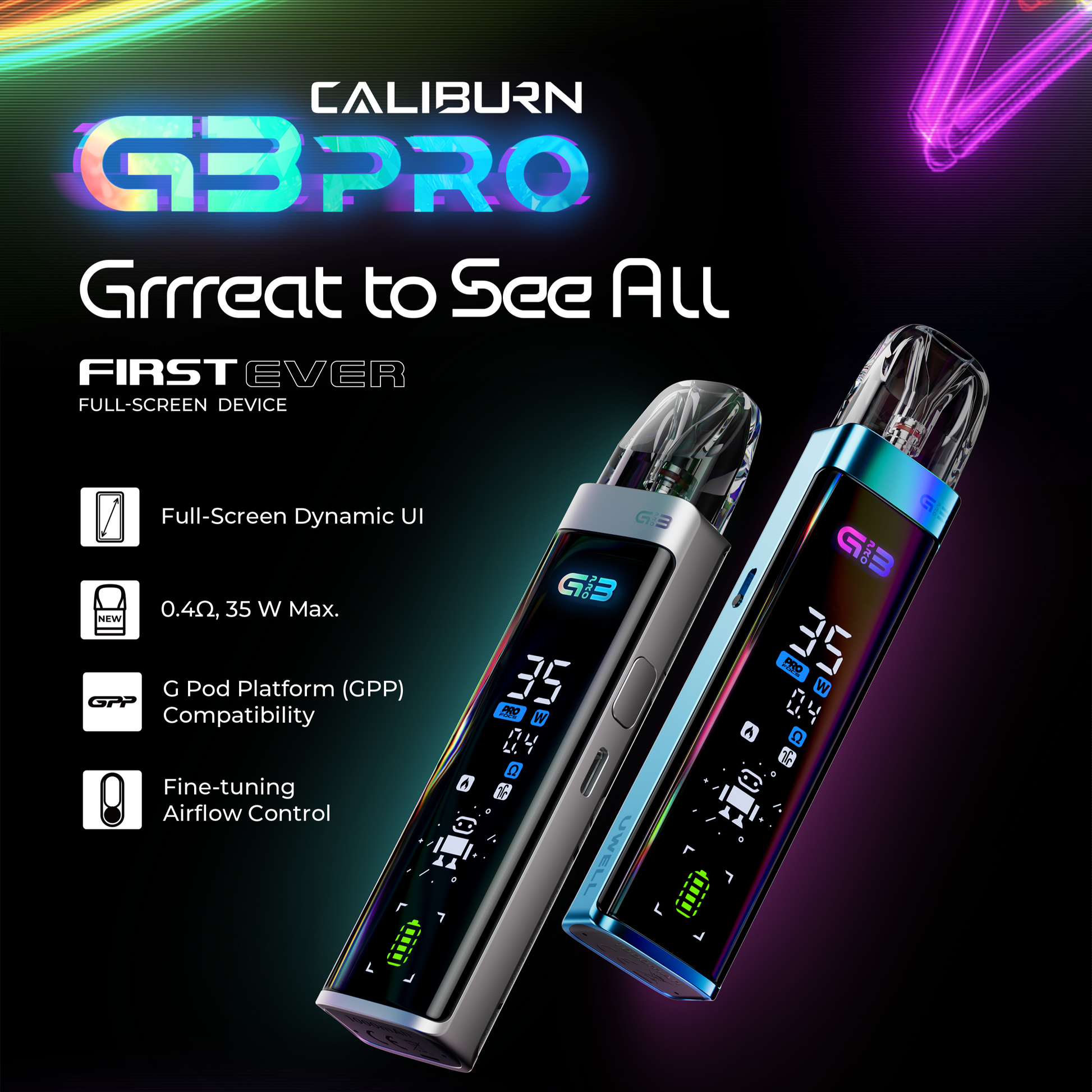 Uwell Caliburn G3 Pro Pod Kit - 35W 1000mAh | Best price in Pakistan Vape And Beyond Uwell Caliburn G3 Pro Pod Kit - 35W 1000mAh | Best price in Pakistan Vape And Beyond