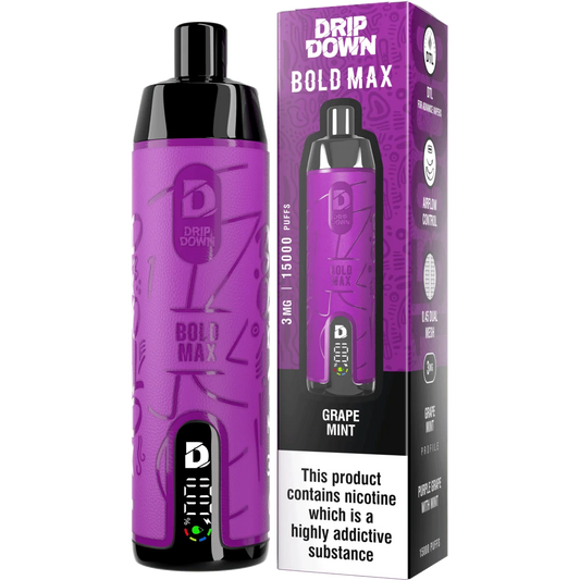 Drip Down Bold Max Grape Mint 15000 Puffs