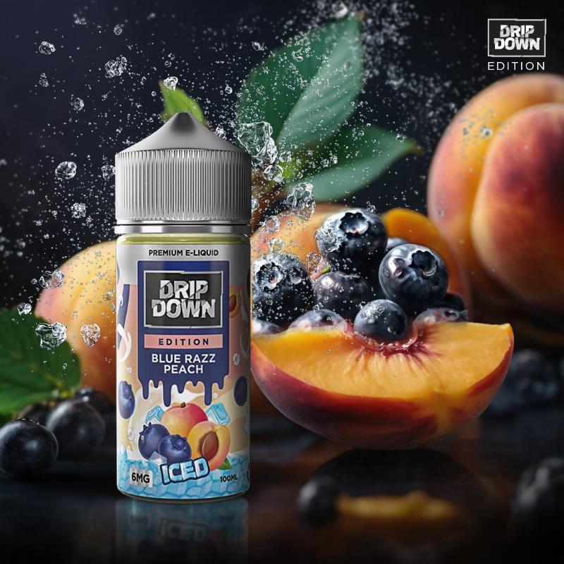 Drip Down Blue Razz Peach Ice 100ml