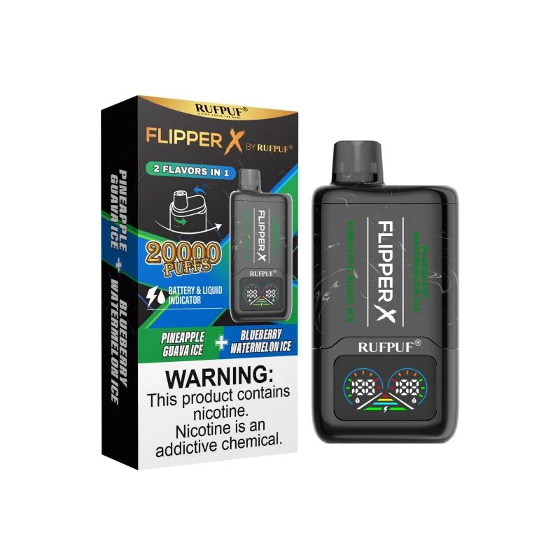disposable vape 2 flavors in one Buy Flipper X Disposable Pod Kit by RUFPUF 20000 Puffs