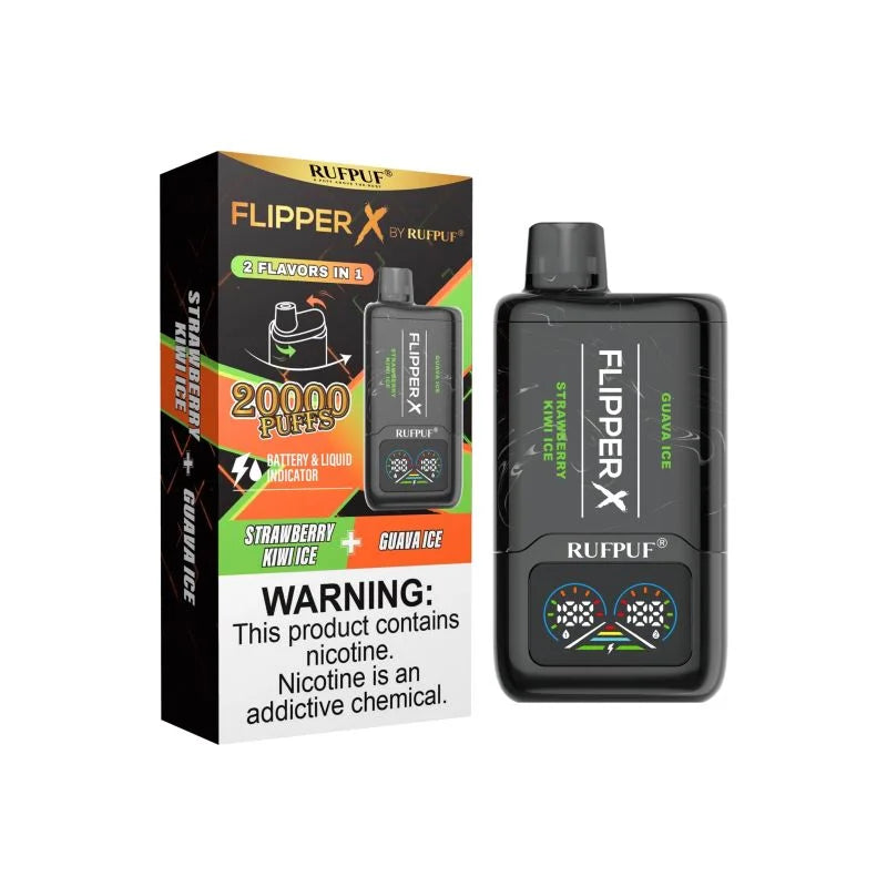 Flipper X STRAWBERRY KIWI ICE + GUAVA ICE.