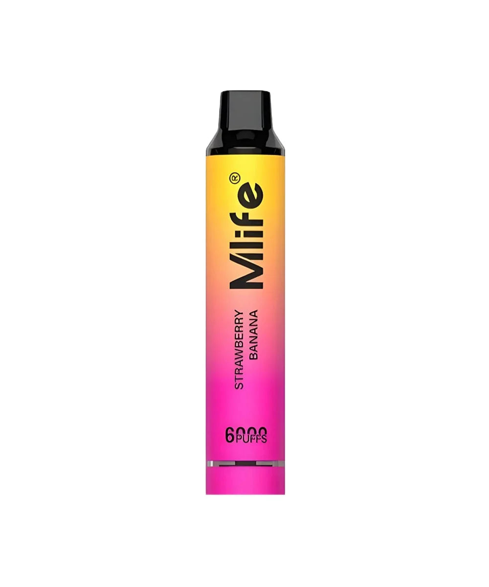 MLIFE 6000 Puffs Disposable Pod Kit Strawberry Banana