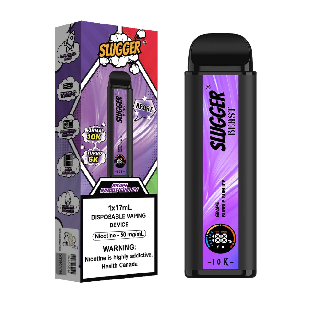 Slugger Beast 10000 Puffs Grape Bubblegum Ice