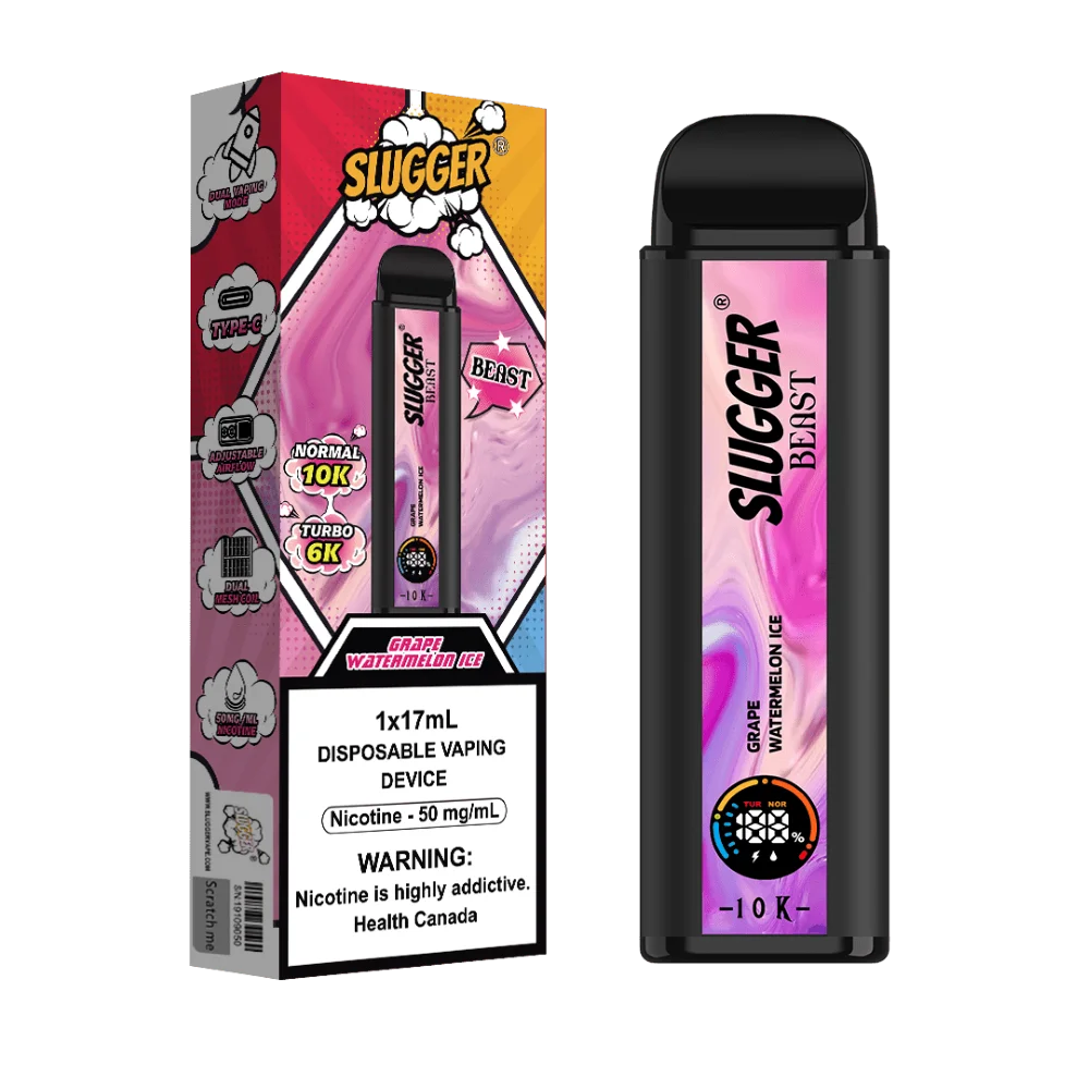 Slugger Beast 10000 Puffs Grape Watermelon Ice