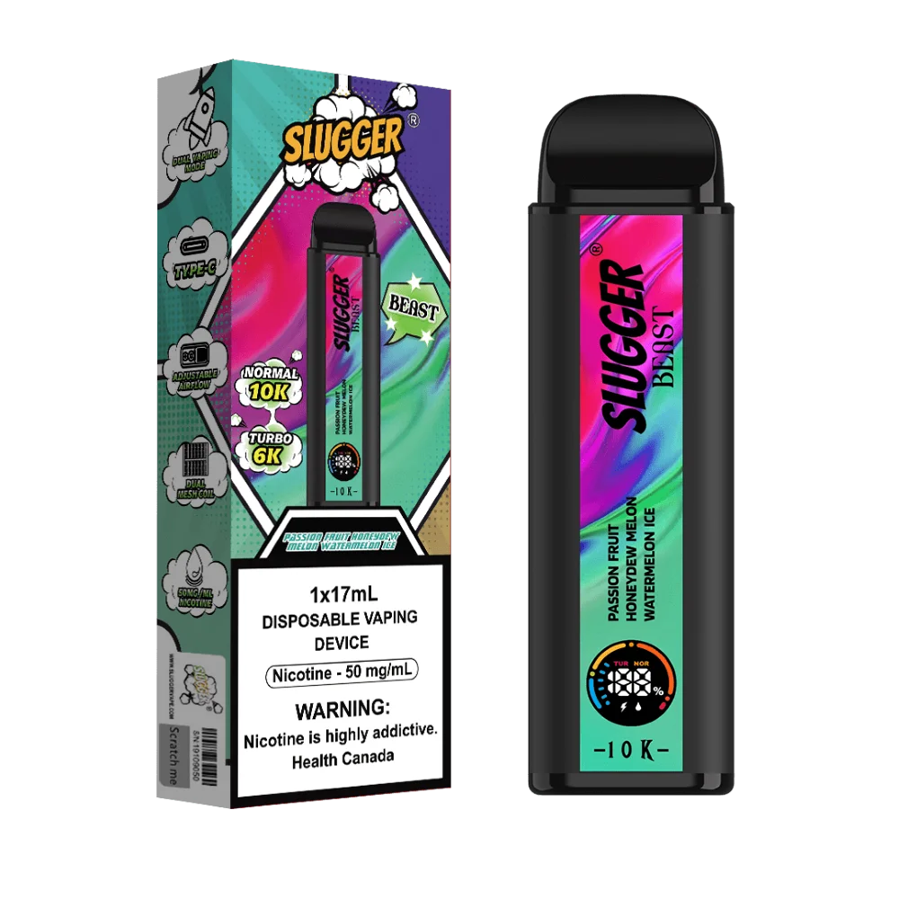 Slugger Beast 10000 Puffs Passion fruit honeydew Melon Watermelon Ice