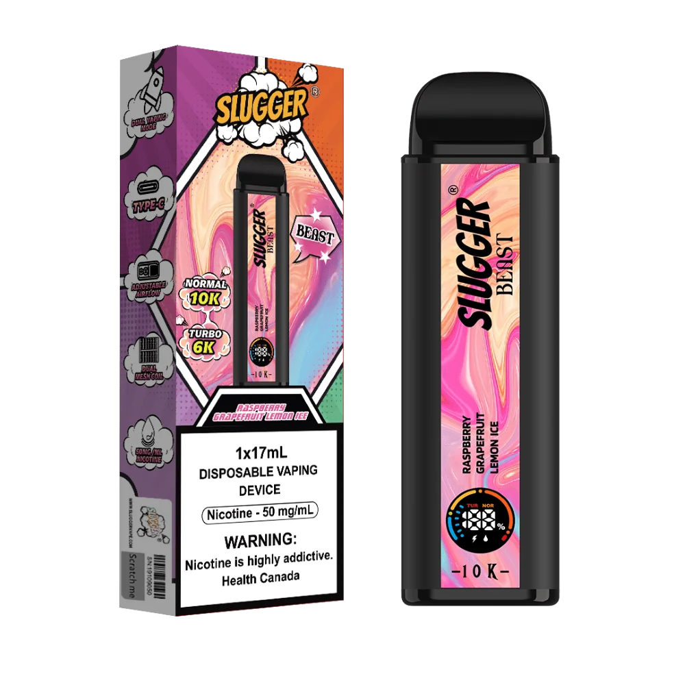Slugger Beast 10000 Puffs Raspberry Grapefruit Lemon Ice