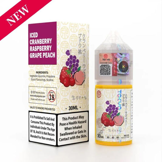 Tokyo Iced Cranberry Raspberry Grape Peach 30ml