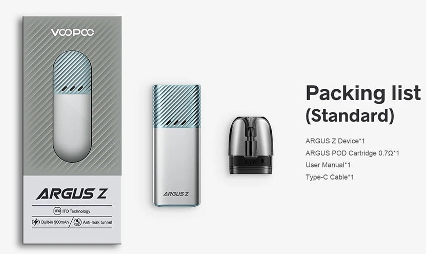 Voopoo Argus Z Pod Kit Packing List