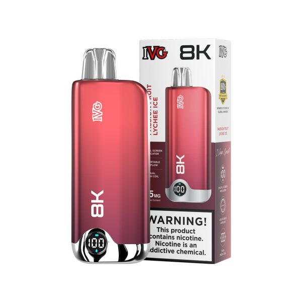 IVG 8000 Puffs Passion Lychee Ice 