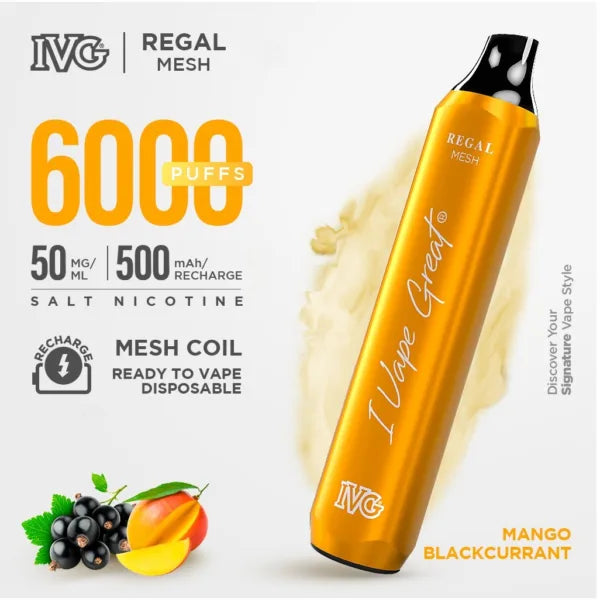 IVG Regal 6000 Puffs Mango Guava Blackcurrant Ice