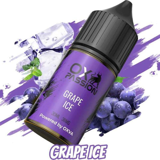 Ox Passion grape Ice 30ml available at Vapenbeyond