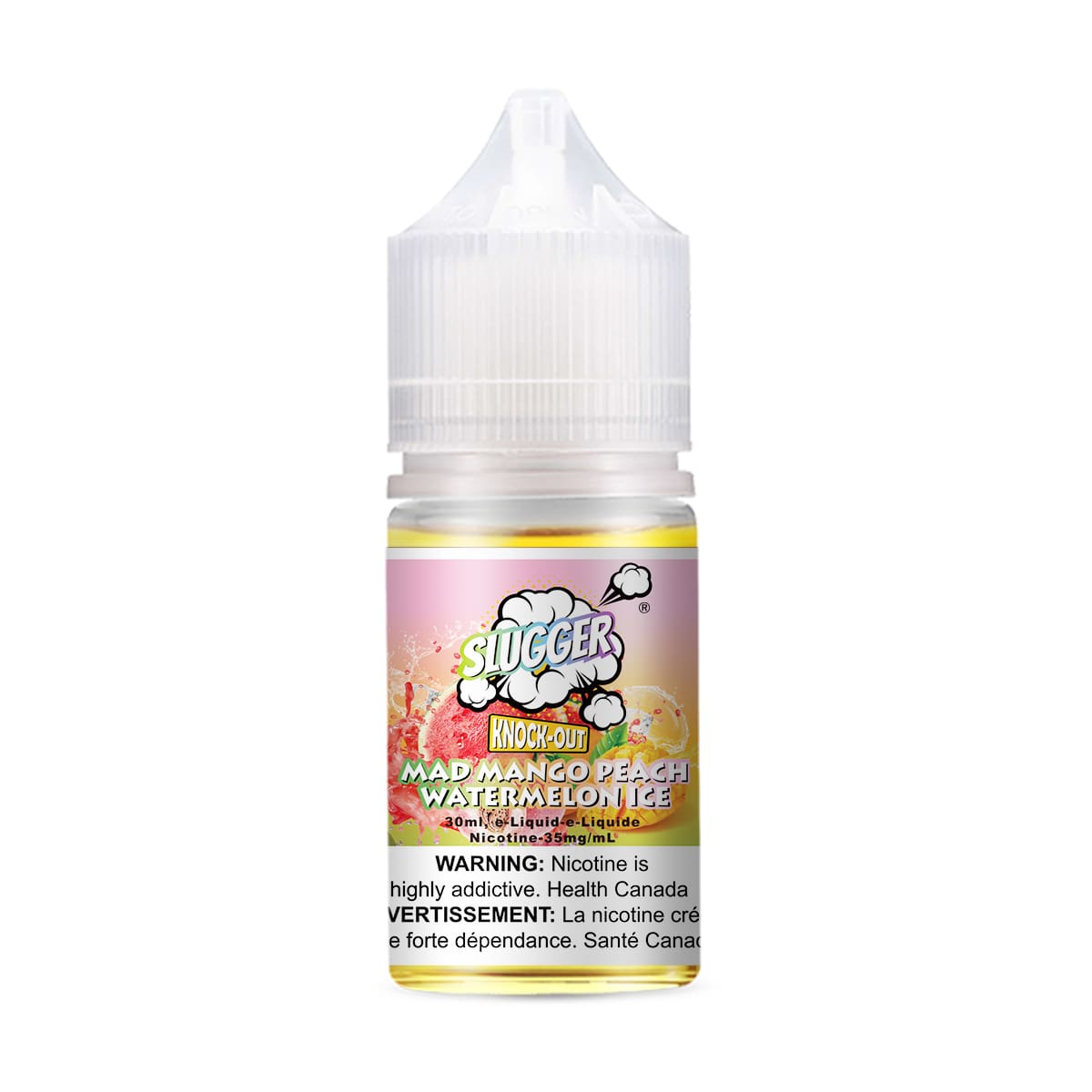 Slugger Knock-Out Series Mad Mango Peach Watermelon Ice 30ml 